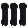 HappyHome Set of Soft for Tortoise Shell SM Play Rope, Approx. 10m, 3, Rope, String, Bondage, (Black)