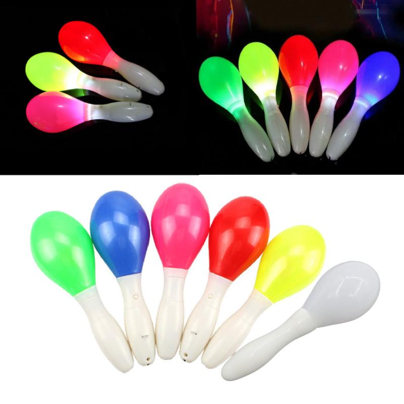 Light Maracas Led Up Neon Sensory Toy Plastic Flashing Concert Props Atmosphere