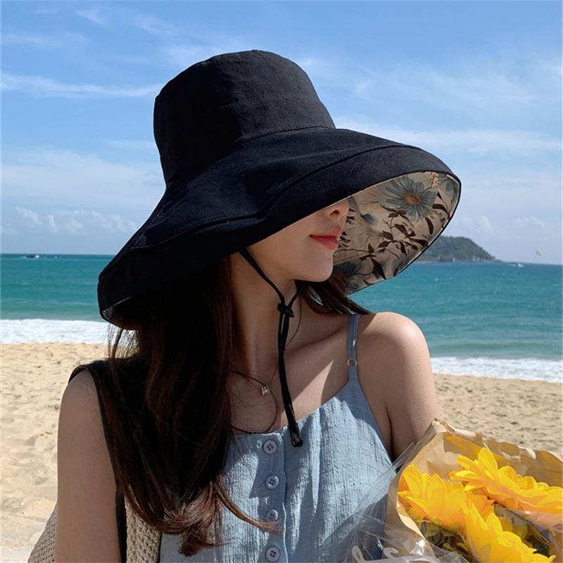 Sunscreen hat women's sunshade big brim versatile sun hat summer beach hat foldable double-sided sun hat