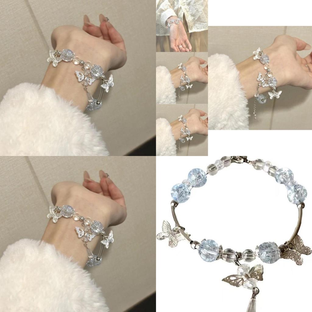 Luxury Geometric Butterfly Bracelet Elegant Electroplated Alloy Spring 2024