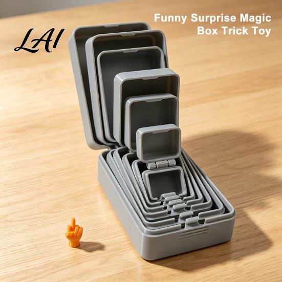 Interactive Magic Boxes for Kids 6‑Layer Nesting Prank Surprise Gift Box 3D Printed Reusable Gag Box Educational Nested Play with Mini Middle‑Finger