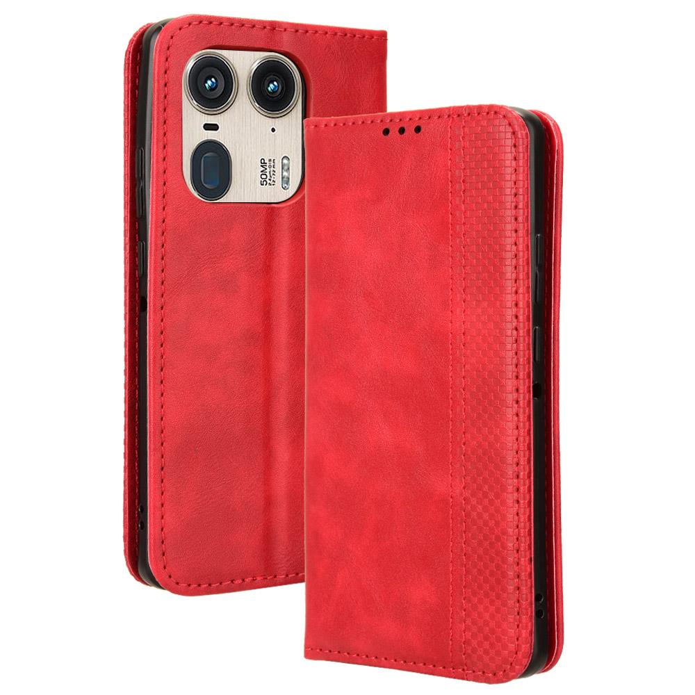 For Motorola Edge 50 Ultra 5G/Moto X50 Ultra 5G Case Retro Leather Phone Wallet Cover