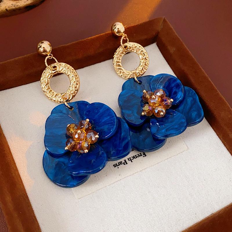 

Серьги-пусеты «Дуга» с леопардовым принтом «Серебряная игла» - Ретро европейский и американский стиль