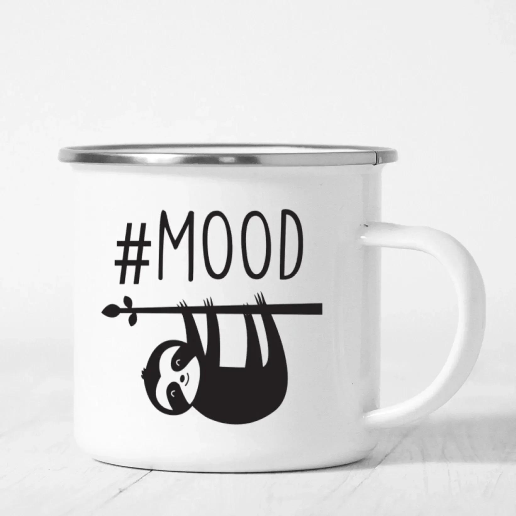 

Sloth Mode On Just Relax Enamel Mug Camping Coffee Mugs Camper Hiker Walking Hiking Travel Cups Coffee Mugs Outdoor Festival 360ml