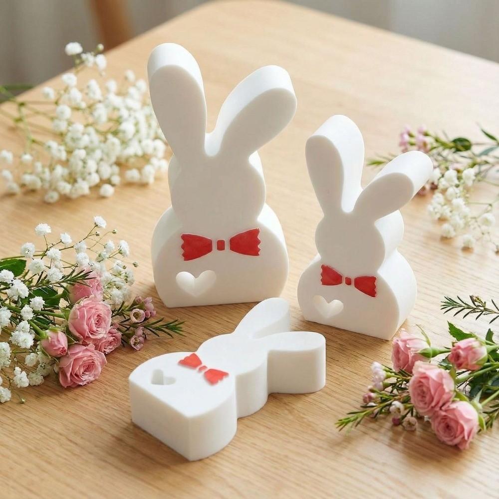 Antihaft-Osterhasen-Silikonform Niedliche DIY-Kerzenform 3D-Hasenform Aromatherapie