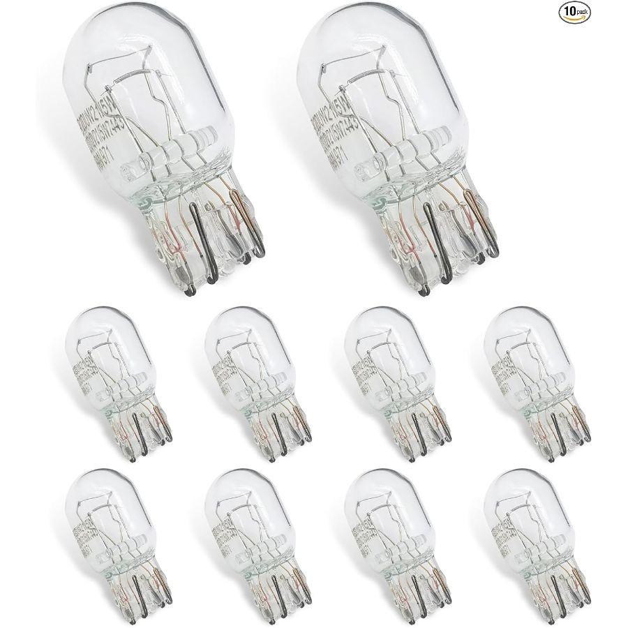 10 PCS Car T20 1891/7443 Brake Bulb, Quartz Glass Waterproof White #7443