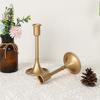 Retro Gold Taper Candle Stick Iron Delicate Taper Candle Stand Household Sturdy Vintage Candlestick Holder Home Ambiance