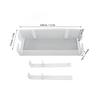 Under Desk Cable Management Tray Mesh Desk Cable Management Box with Clamp Mount Desk Cord Organizer for Office Home White