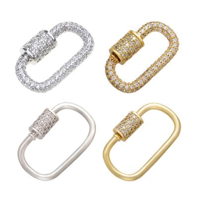 Zirkonia Karabinerverschluss Charm Vielseitig einsetzbar Strass Brosche Pin Anhänger Halskette Anschluss Schmuck Zubehör