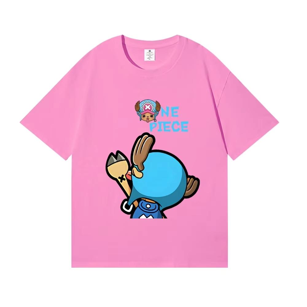 ONE PIECE Tony Tony Chopper 2026 Summer New Harajuku Anime Printed Short Sleeve Men's Women Vintage Top Hip Hop Streetwear Oversized Tshirt