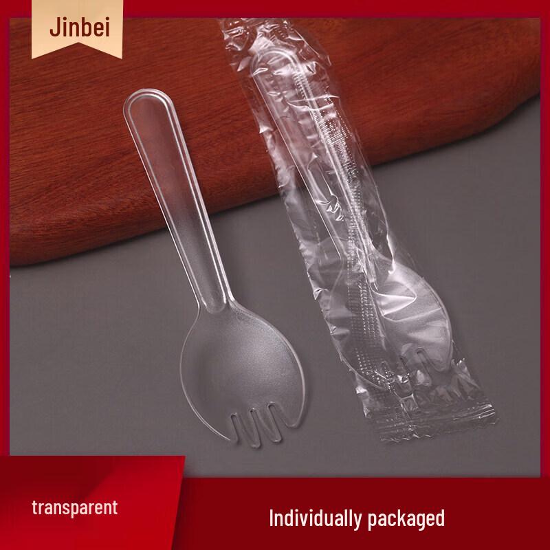 Disposable Plastic Cake Fork & Spoon Set