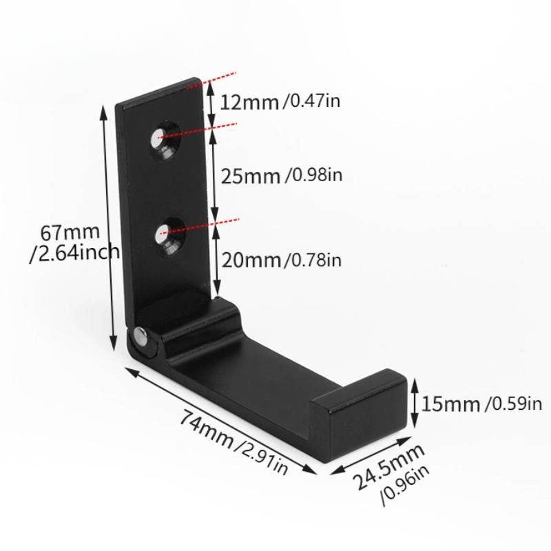 5pcs Wall-Mounted Folding Aluminum Coat Hooks - Unfinished Metal Finish, Perfect for Hanging Coats, Towels, Hats, Bags, and Fitness Equipment