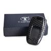 Luxury Carbon Fiber Key Case for TT R8, A3, S3, A4, 8K, A5, 8T, S5, A6, S6, C7 Series, A7, S7, A8, Q5, SQ5, and Q7 (Black)