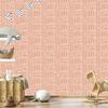 Polynesian Geometric Pattern Wallpaper Cream and Peach 50x1000