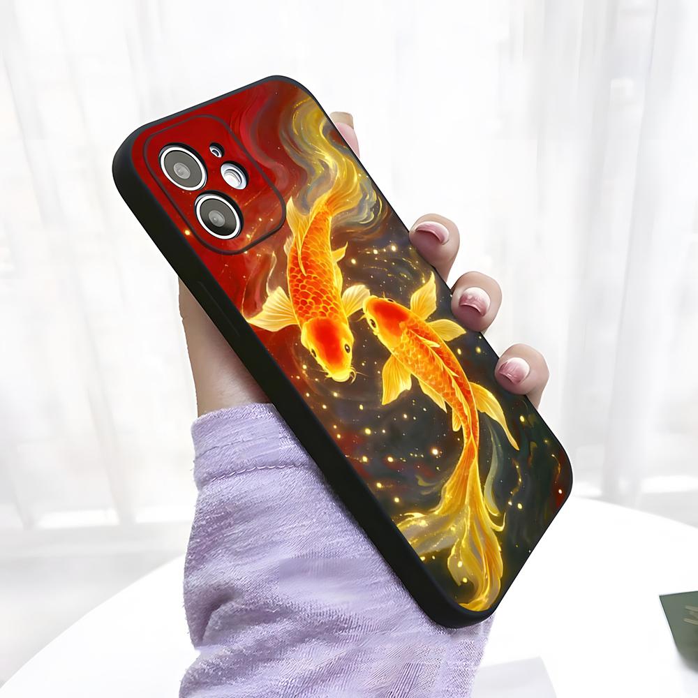 Funny Goldfish Phone Case For IPhone 17 Pro Max 15 Pro 16 14 Plus 12 13 Mini 11 Pro Shockproof Soft Cover