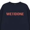 WE11DONE Minimalist Comfortable Letter Print Crew Neck Long Sleeve Sweatshirt Unisex Sweatshirt WD-TS0-26-925-U-NV