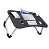 Kids Laptop Desk with Cup Holder Density Board Foldable Bed Table for Household Bedroom