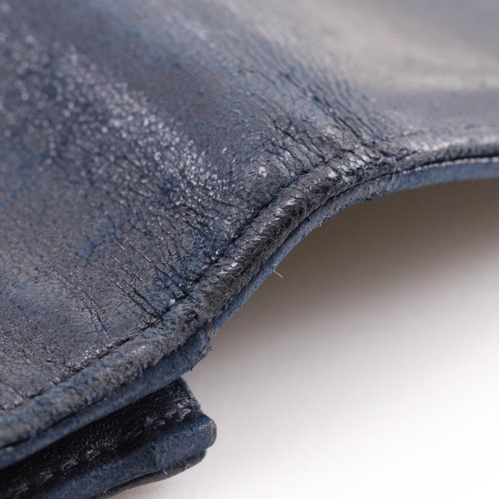 Chanel COCO Mark Purse Vintage Black Lambskin Women Used