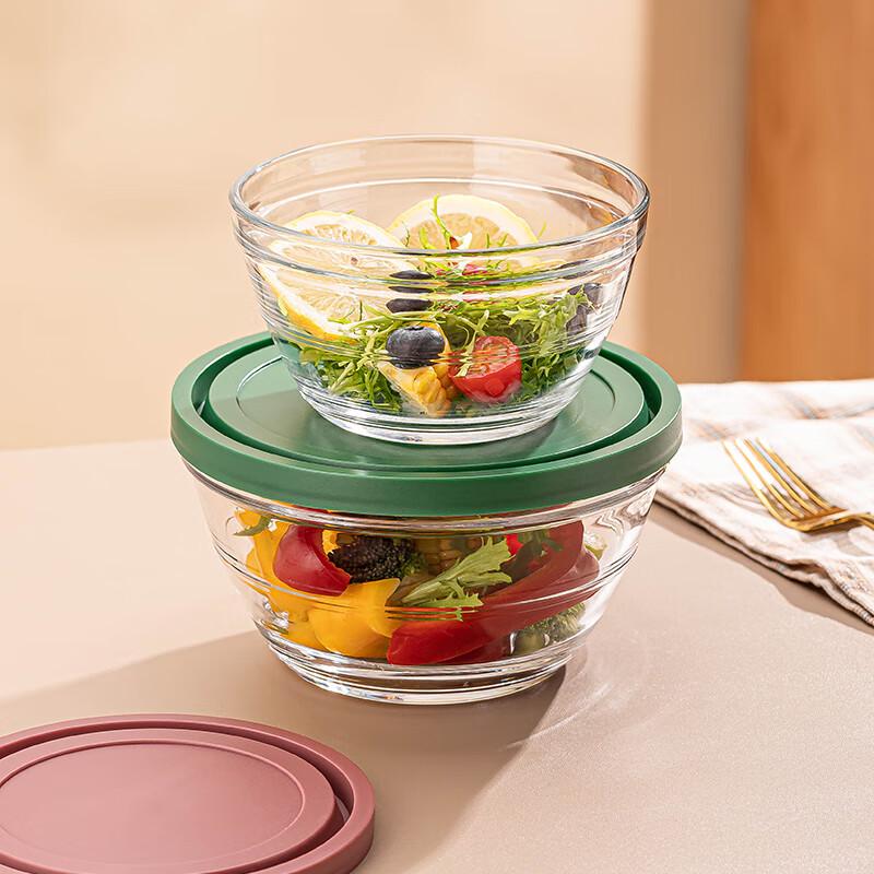 Leweishi Ledo Glas Salatschüssel Set