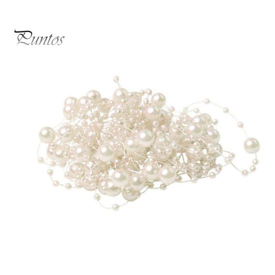 Guirnalda de cadena de perlas de imitación de 5 m, cuerda para novia, boda, fiesta, tocado, decoración DIY