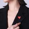 Simple Cute Red Love Heart Brooches For Women Girls Sweet Heart Shape Brooch Lapel Pin Badges Clothes Hat Accessories Gifts