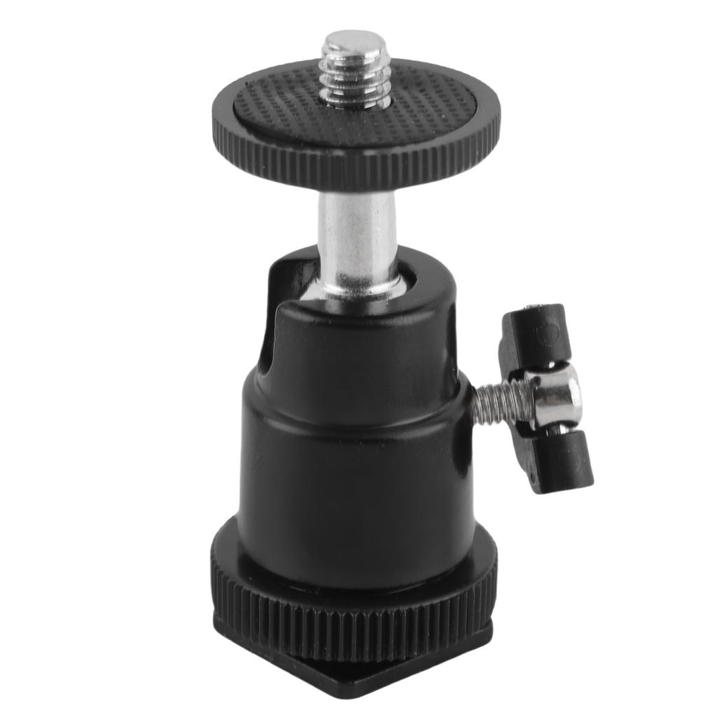 Camera Tripod 1 4 Hot Shoe Adapter Flash Light Bracket Holder Mount Cradle Ball Head With Lock
