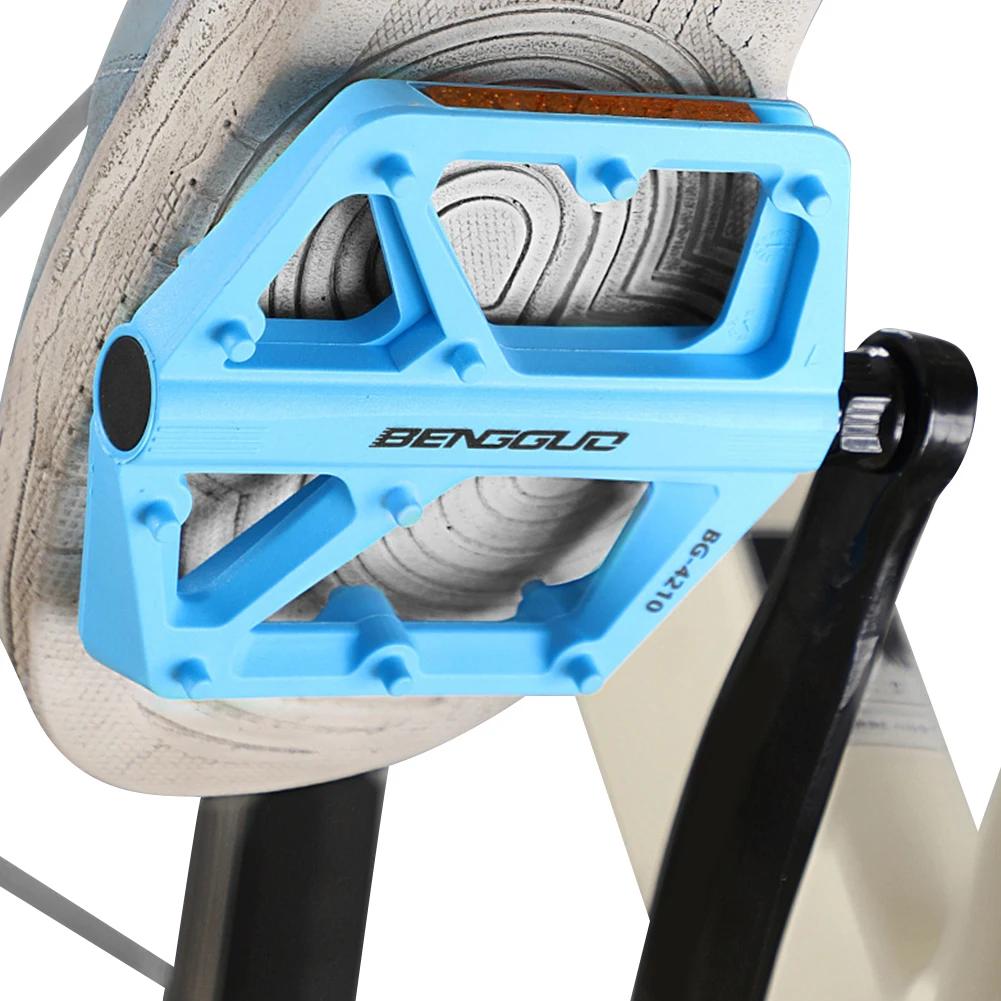 Double DU Bearing Nylon Ultralight Bike Pedals with Reflector Mountain Road Bike Flat Pedals Bicycle Platform Pedals Bike Access
