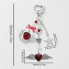  Red Heart Bow Keychain Bag Pendant Cute Simple Love Bowknot Keyrings Exquisite Backpack Hanging Decoration Gifts