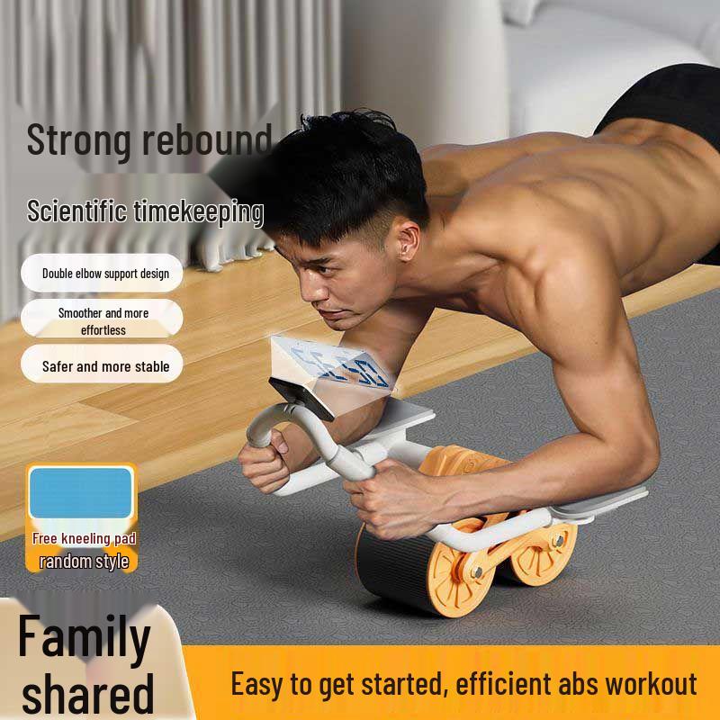 Automatic Rebound Ab Roller with Elbow Support