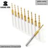 Tungsten Steel Drill Bit Set with Gold Hard Coating & Titanium-Plated Carbide for Micro Engraving