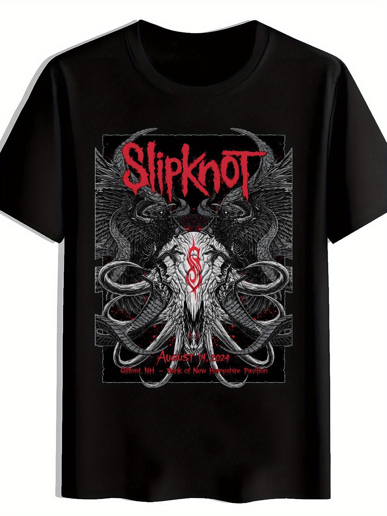 Slipknot Graphic T-shirt - Black Retro Rock Band Design XXXXL