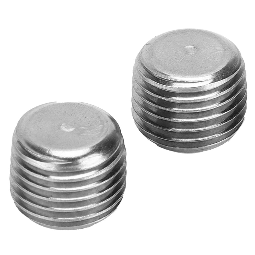 2PCS 1 4in NPT Pipe Plug Male Thread Fitting Stainless Steel Internal Hex Thread Plug Universal