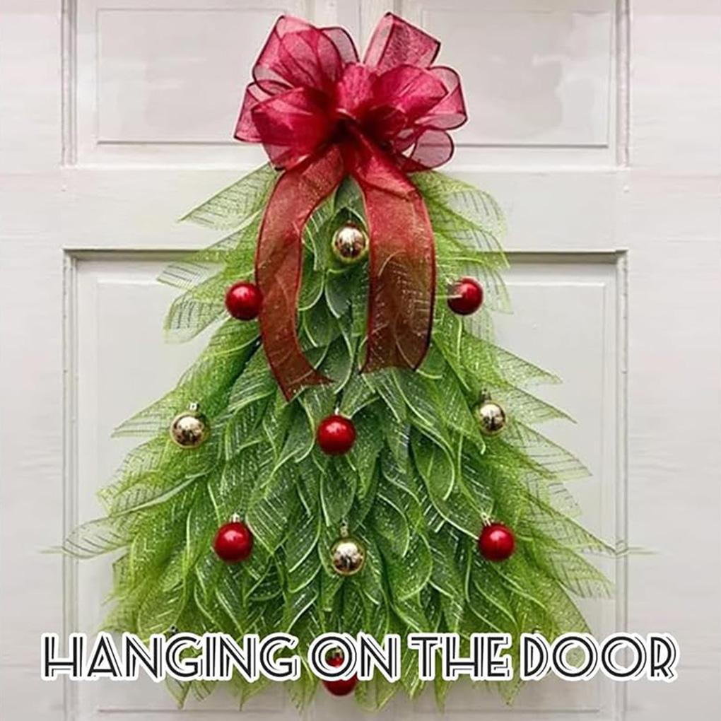40cm Christmas tree door ornaments Christmas Wreath Door Hanging Decoration for Wall Front Door Window