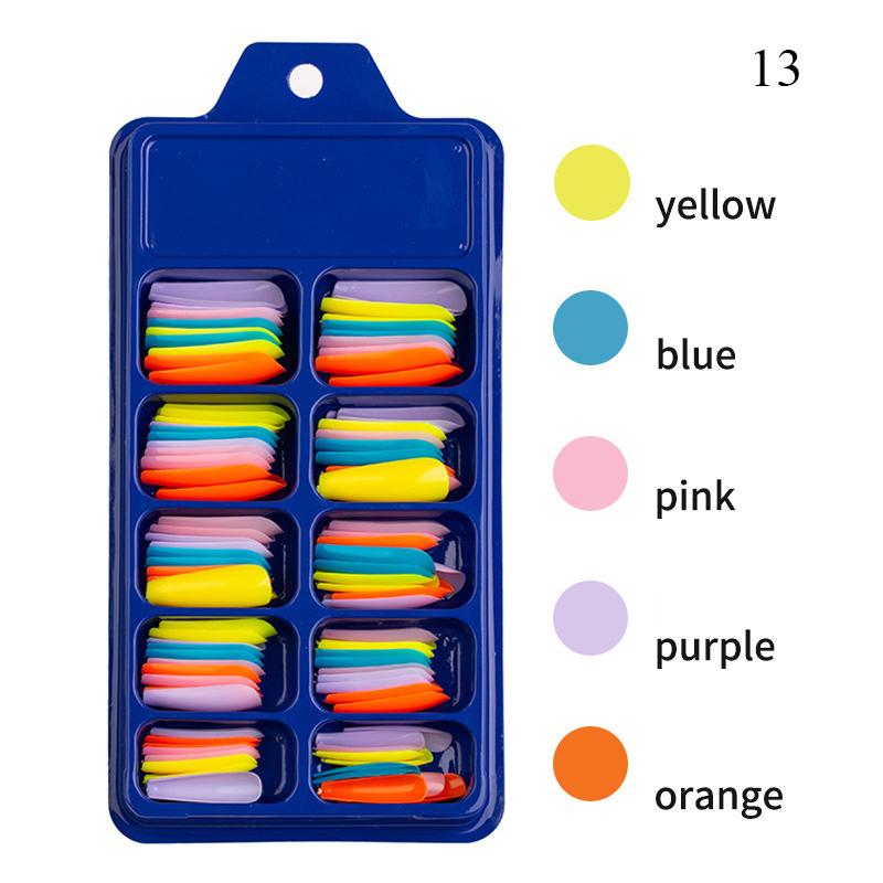 

100 шт. накладные ногти гроб телесного/светлого цвета, смешанные матовые искусственные длинные накладные ногти балерины, полное покрытие, типсы, пресс на ногтях