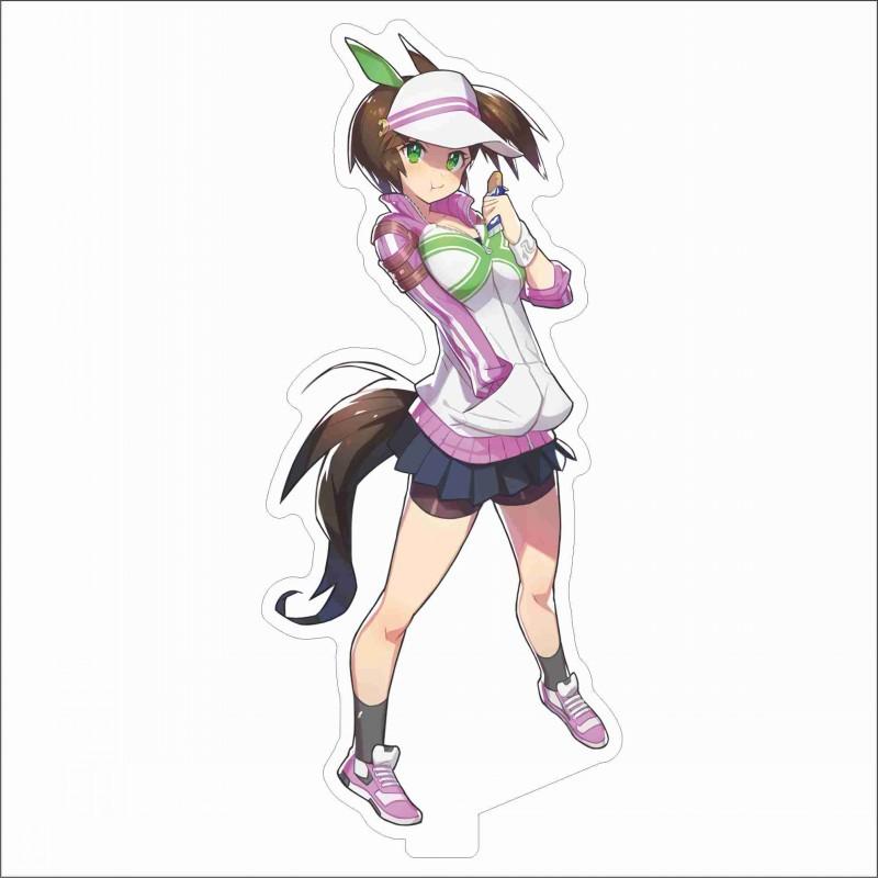 Japan Beautiful Derbil 15 Cm Cartoon Characters Acrylic Double-sided Stand Model Kawaii Cute Office Decoration Panel Permanent Recording Fans