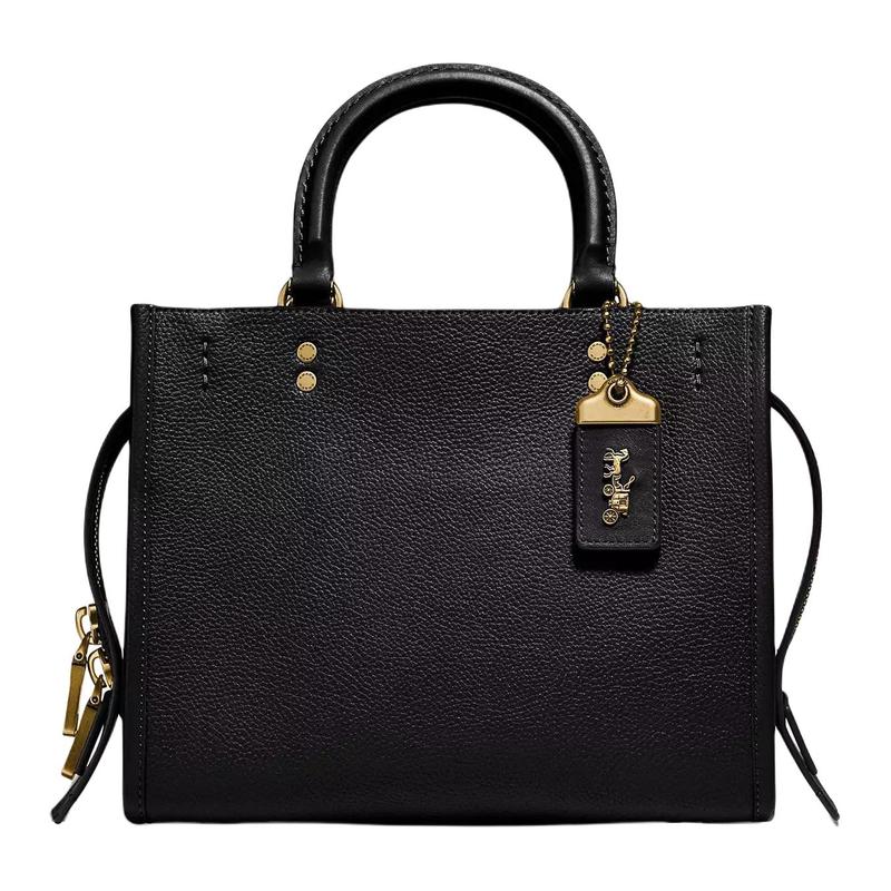 

COACH Rogue Top Handle Crossbody Bag Leather Crossbody Crossbody Bag Medium Women s Brass and Black чорний