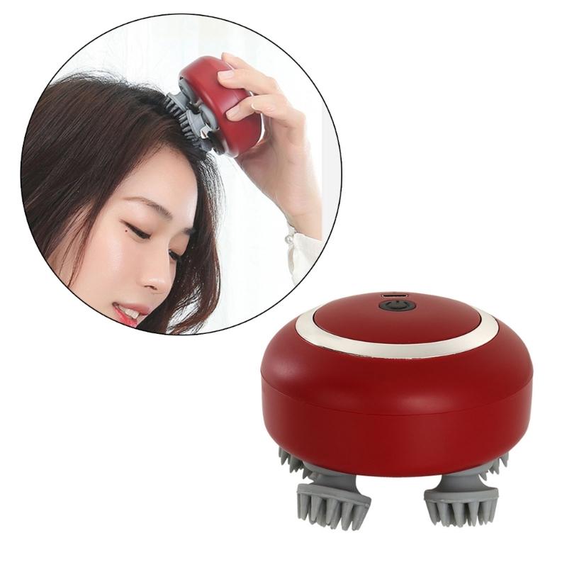 Scalp Massager Portable Electric Head Massager with 3 Massage Mode and 4 Massage Heads Handheld Head Massager for Body