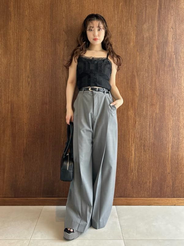 FRAY Designer Lace Camisole Size F I.D. Women's FWFB252104, Black,