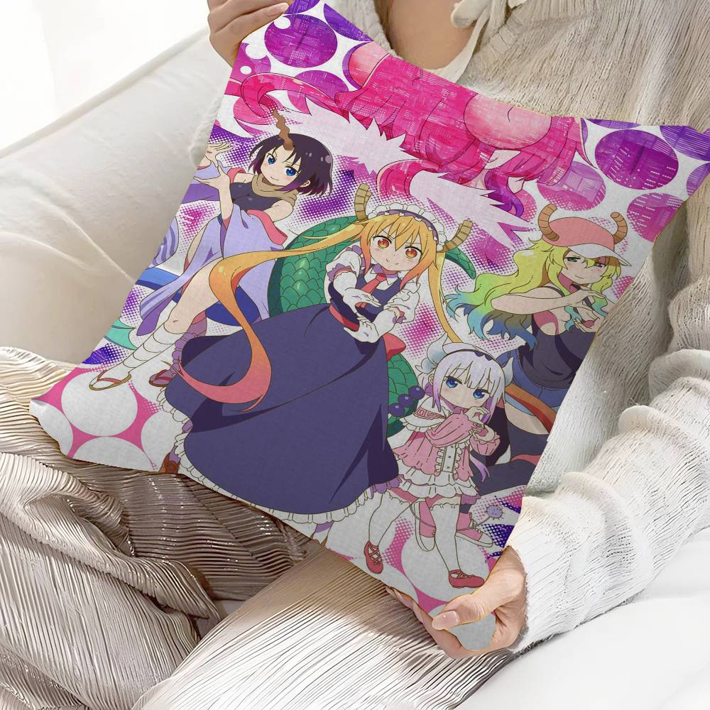 Miss Kobayashis Dragon Maid Cm Cushion Cover Pillow Cover Decor Pillowcase Home Pillowcase for Couch Pillow