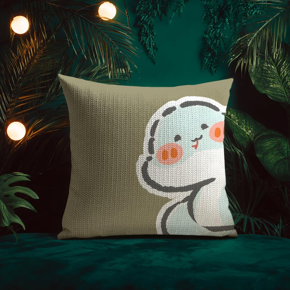 Cute Heartwarming Animals Zodiac Signs Cushion Cover Silky Elegant Comfort Sofa Bed Invisible Zipper Beach Pillowcase
