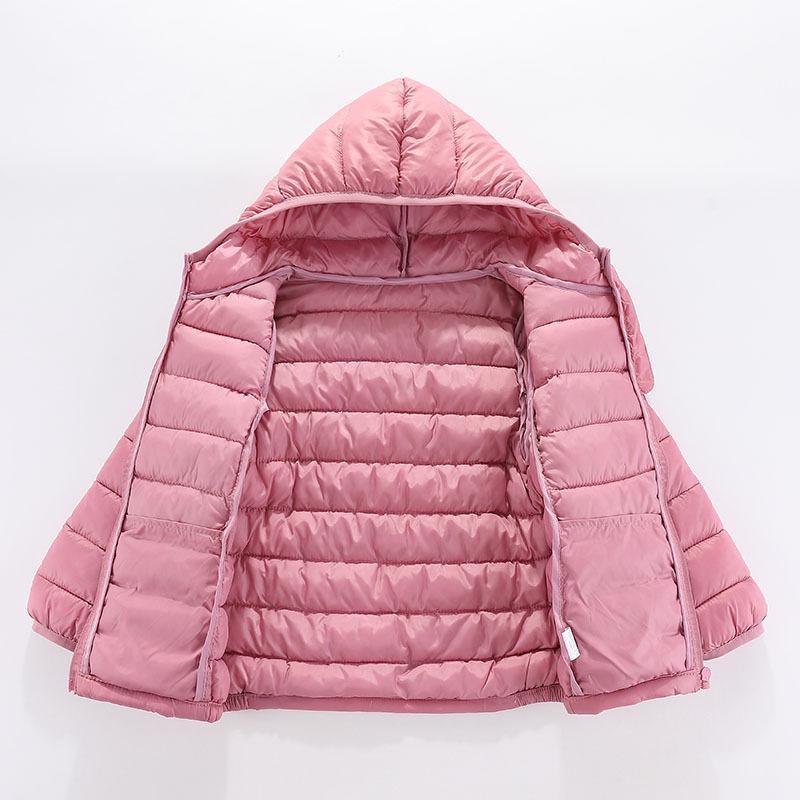 2026 Lightweight Children's Hooded Down Jacket - Boys & Girls Cotton Outerwear