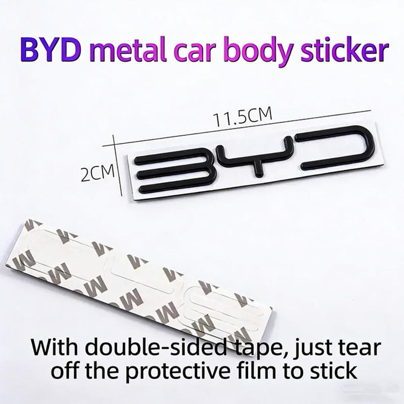 3D kovový auto znak logo BYD zadní emblém kufru nálepky pro BYD Atto 3 Dolphin Seal Han EV Tang EV Seagull autodoplňky