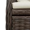 3 Piece Outdoor Dining Set with Cushions Brown Poly Rattan