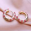 KNIKOO Round Clip Earrings For Women Fashion Hoop Earrings Jewerly For Wedding Party Gifts Earrings