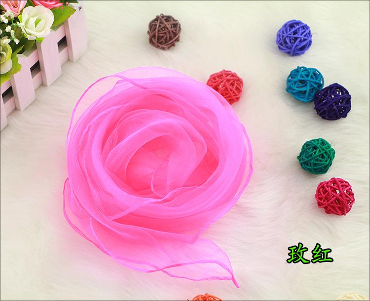 45x45cm Mädchen Lieblich Mulit Farben Mode Einfarbig Quadratisch Chiffon Halstuch Kopftücher Für Halloween Kostüm Party Verkleidung