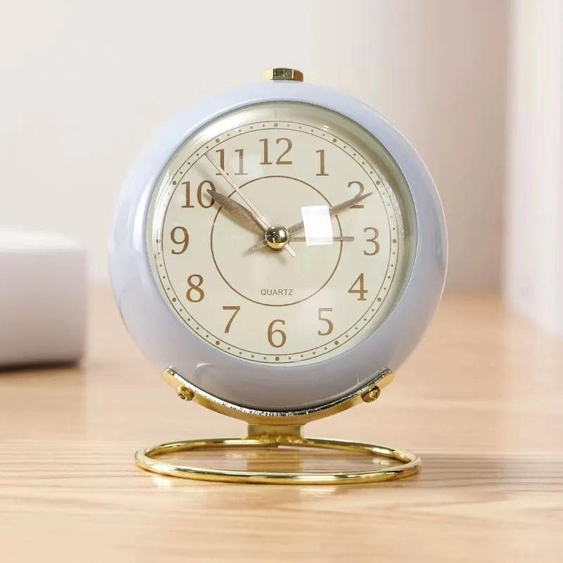 Nordic Office Desktop Small Alarm Clock Student Bedroom Bedside Mute Digital Personality Simple Tabl