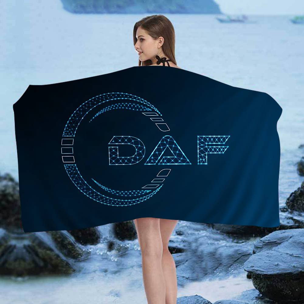 

DAF Truck Bath Towel Microfiber Soft Water Absorbing Breathable For Girl Kids Decorative Cartoon Beach Towel W40*H60(CM)
