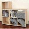 Foldable Storage Box Basket Set [3 Pack] Canvas Fabric Foldable Storage Box