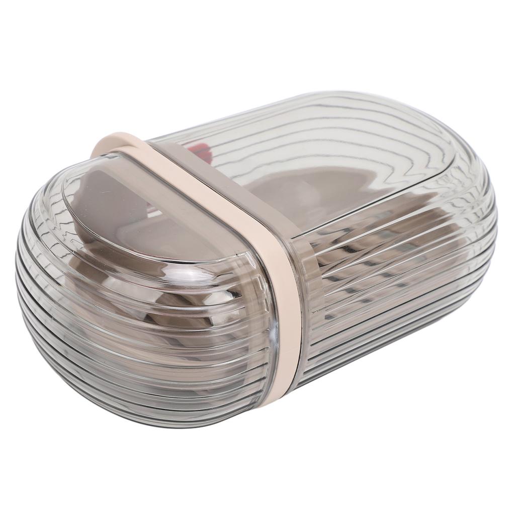 Travel Soap Case PET Leakproof Portable Soap Container with Lid Draining Tray for Traveling Camping Gym