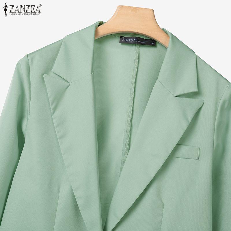 ZANZEA Women Long Sleeve Blazer and Pants Casual Two Piece Suit Sets